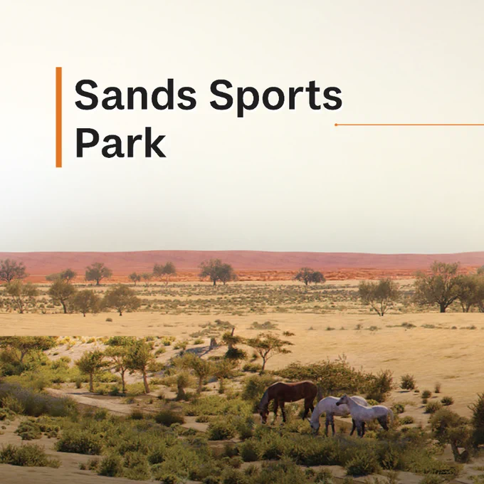An exceptional and remarkable experience the #Sports_Boulevard will create through the Sands Sports Park which reflects the vast nature ecology.